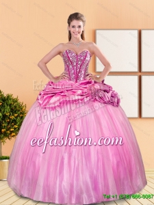 Beautiful Beading and Pick Ups Sweetheart Quinceanera Dresses for 2015 Spring
