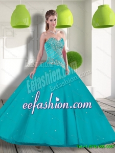 Discount Sweetheart 2015 Quinceanera Dress with Beading and Appliques