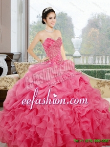 Popular Ruffles and Pick Ups Sweetheart Sweet 15 Dresses for 2015