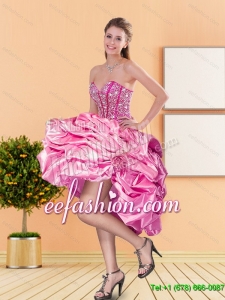 Pretty Sweetheart Beading and Pick Ups Prom Dresses for 2015 Spring