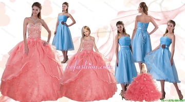 Discount Sweetheart Beading and Ruffles Quinceanera Dress and Strapless Hand Made Flower Dama Dresses and Halter Top Bea