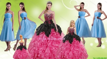 Multi Color Sweetheart Quinceanera Gown and Strapless Hand Made Flower Prom Dresses and Ruffles and Beading Little Girl 