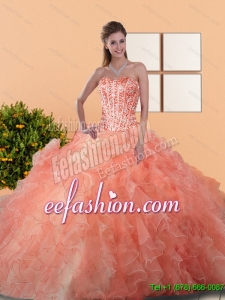 2015 Dynamic Quinceanera Dresses with Beading and Ruffles