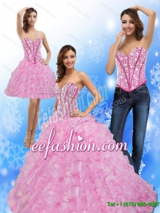 Discount Beading and Ruffles Sweetheart 2015 Quinceanera Dresses