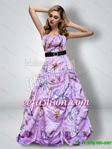 Cheap Sweetheart Camo Prom Dresses with Sash for 2015