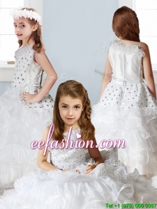 Fashionable Asymmetrical Neckline Mini Quinceanera Dresses with Beading and Ruffles