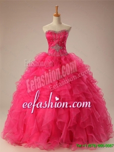 2015 Fall Top Seller Sweetheart Quinceanera Dresses with Beading and Ruffles
