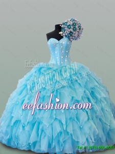 Elegant Beading Sweetheart Quinceanera Dresses for 2015 Fall
