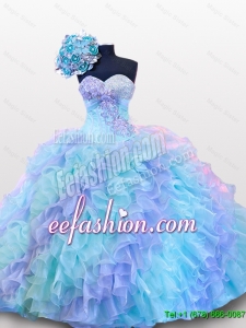 Pretty Beading and Sequins Sweetheart Quinceanera Dresses for 2015 Fall