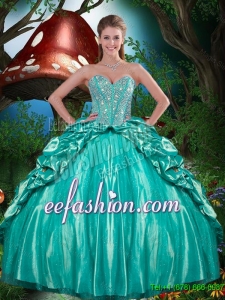 Artistic Beaded and Ruffled Layers Quinceanera Dresses in Taffeta for 2015