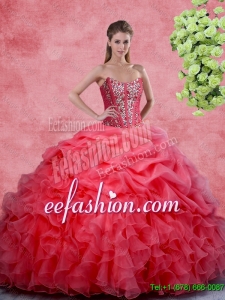 2016 Discount Beaded and Ruffles Quinceanera Gowns