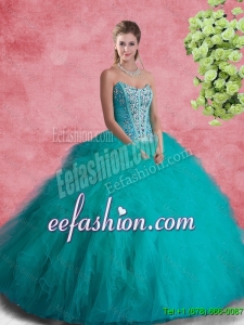 Discount 2016 Strapless Sweet 16 Dresses with Beading and Ruffles