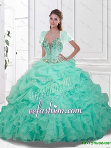 Pretty Sweetheart Quinceanera Gowns with Beading and Ruffles for 2016