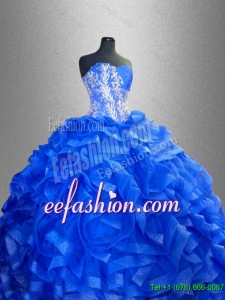 2016 Beaded Sweetheart Luxurious Quinceanera Gowns with Ruffles