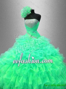 Ruffles and Sequined Beautiful Sweet 16 Dresses with Strapless