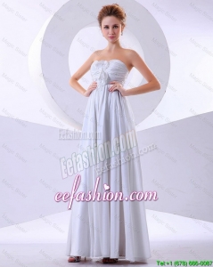 Beautiful Hand Made Flowers Empire Prom Dresses in White