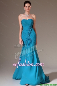 Exquisite Column Sweetheart Prom Dresses with Brush Train