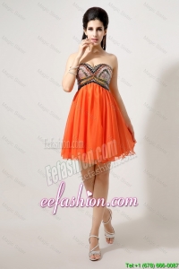Lovely Beaded and Sequined Prom Dresses in Orange