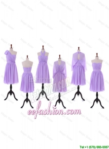 2016 Custom Made Empire Prom Dresses with Ruching in Lavender