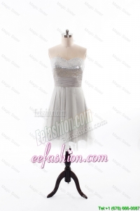 Custom Made 2016 Summer Short Prom Dress with Sequins and Belt