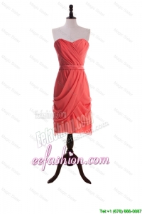 Formal Short Prom Dresses with Belt and Ruching