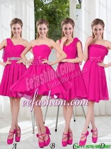 2016 Spring A Line Short Bridesmaid Dresses with Ruching