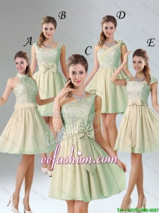 Custom Made A Line Lace Prom Dresses with Hand Made Flower