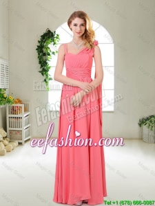 Luxurious Asymmetrical Prom Dresses in Watermelon Red