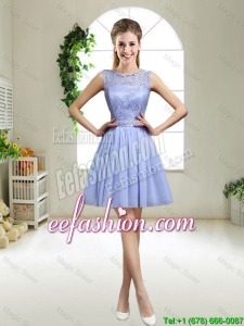 Popular 2016 Appliques Lavender Elegant Prom Dresses with Bateau