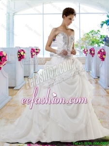 Gorgeous Sweetheart 2016 A Line Beaded Wedding Dresses