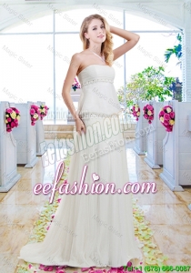 Simple Empire Wedding Dresses with Appliques