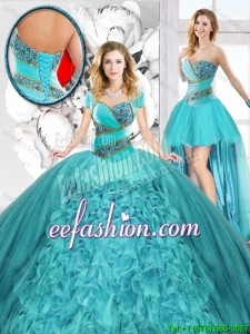 Modest Beaded Detachable Quinceanera Dresses with Sweetheart for Spring