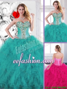 Popular Beading Sweet 16 Dresses with Ruffles for 2016 Spring