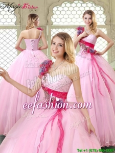 New Arrivals Beading Quinceanera Gowns with One Shoulder