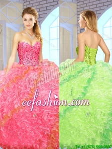 Exquisite Beading Sweetheart Quinceanera Gowns with Floor Length