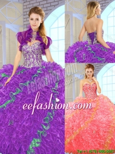 Fall Beautiful Multi Color 2016 Popular Quinceanera Dresses with Sweetheart
