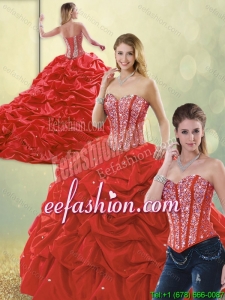 Perfect Sweetheart Quinceanera Dresses with Beading and Pick Ups