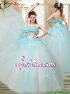 Discount Beautiful Strapless Quinceanera Dresses with Appliques and Ruffles