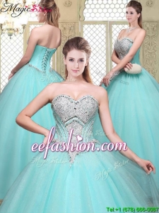 Discount Modest Sweetheart Beading Quinceanera Gowns for Summer