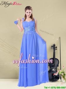2015 Hot Sale Straps Ruching Prom Dresses for Fall