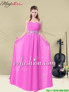2016 Gorgeous Empire Sweetheart Bridesmaid Dresses with Ruching and Belt