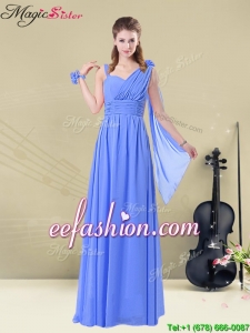 2016 Gorgeous Straps Bridesmaid Dresses with Ruching and Belt for Fall
