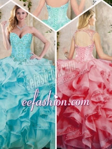2016 Fashionable Ruffles Quinceanera Dresses with Appliques