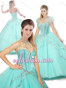 2016 Fashionable Sweetheart Beading Quinceanera Dresses for Spring