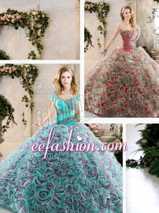 Fashionable Beading and Ruffles Quinceanera Gowns with Sweetheart