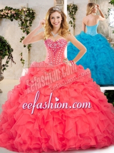 Fashionable Beading and Ruffles Sweet 16 Dresses for 2016