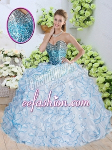 Fashionable Sweetheart Quinceanera Dresses with Sequins and Ruffles