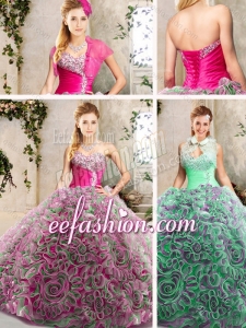 Fashionable Sweetheart Quinceanera Gowns with Brush Train