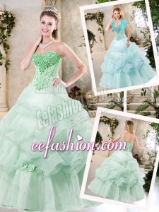 Latest A Line Quinceanera Dresses with Hand Made Flowers