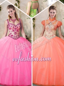 Latest Straps Quinceanera Dresses with Straps for 2016